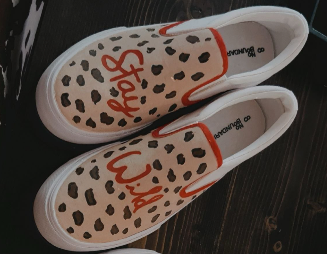 Stay Wild Cheetah Painted Vans