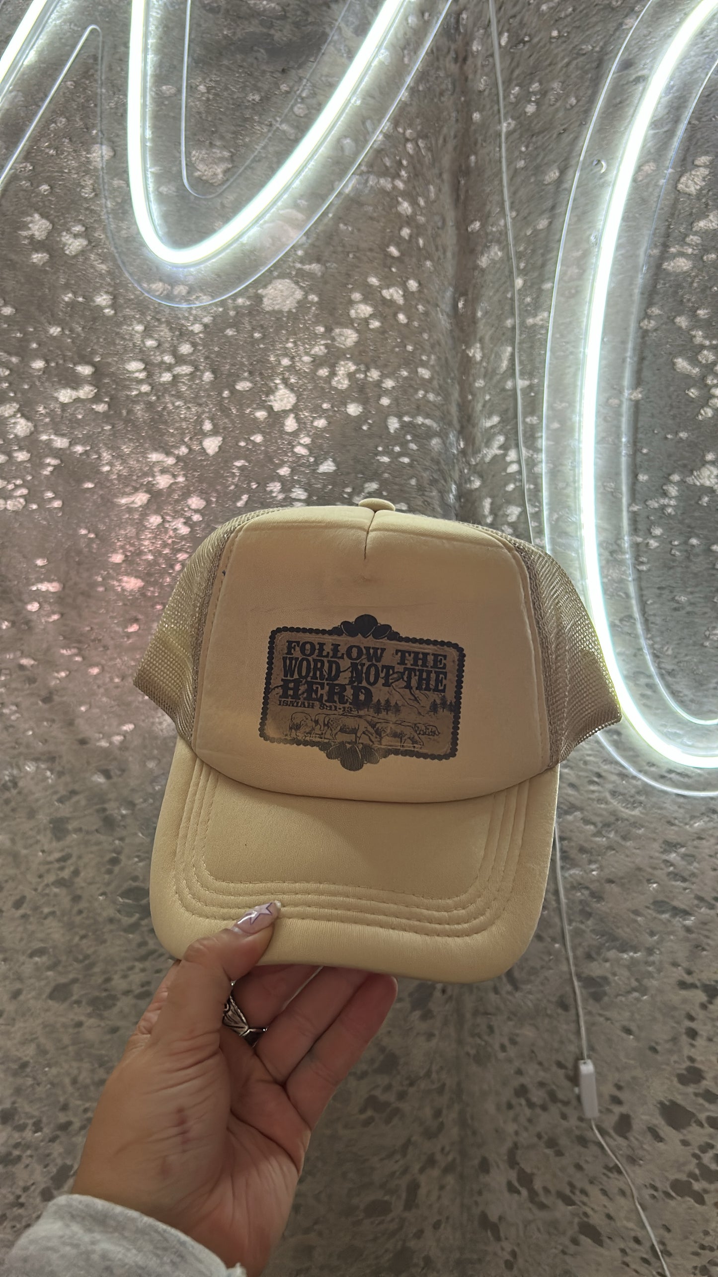 Follow The Word Not The Herd Trucker Hat