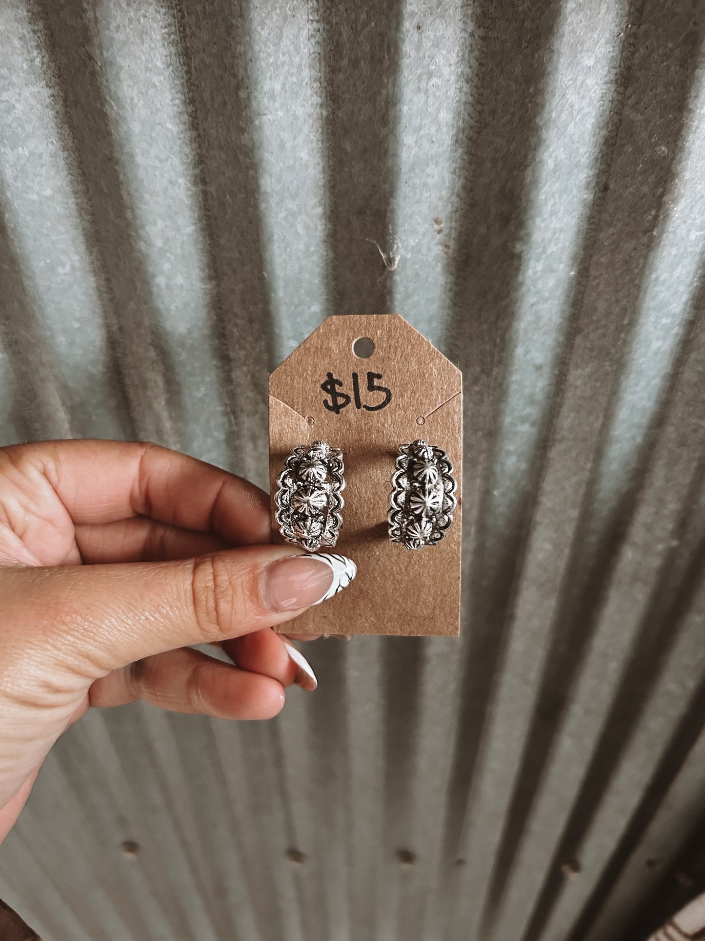 Cowgirl Blossom Hoops