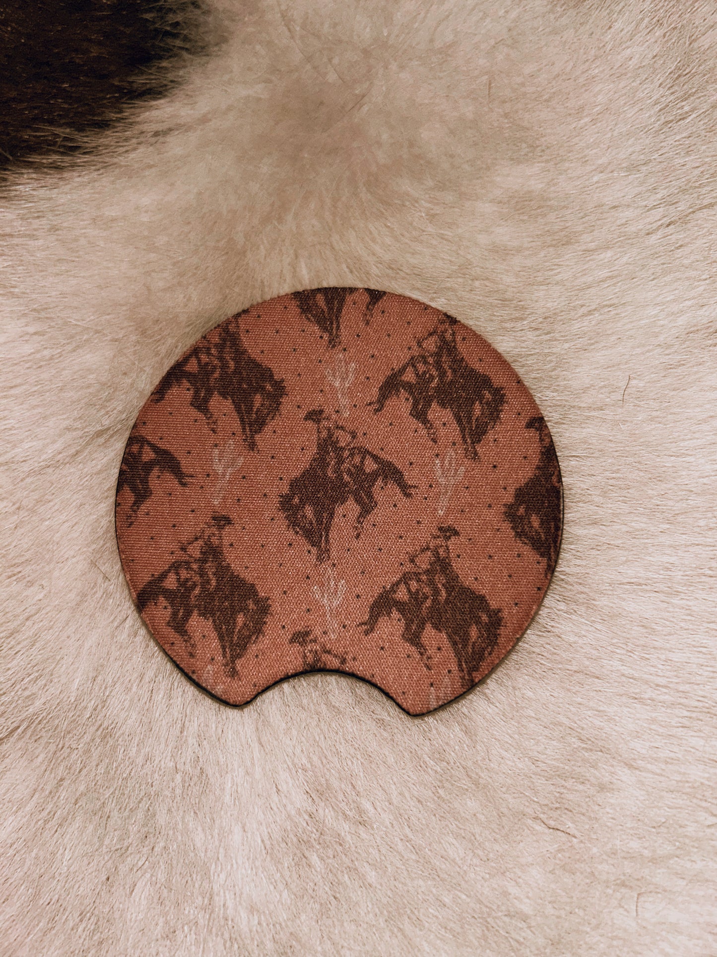 Pink Bareback Rider Car Coaster