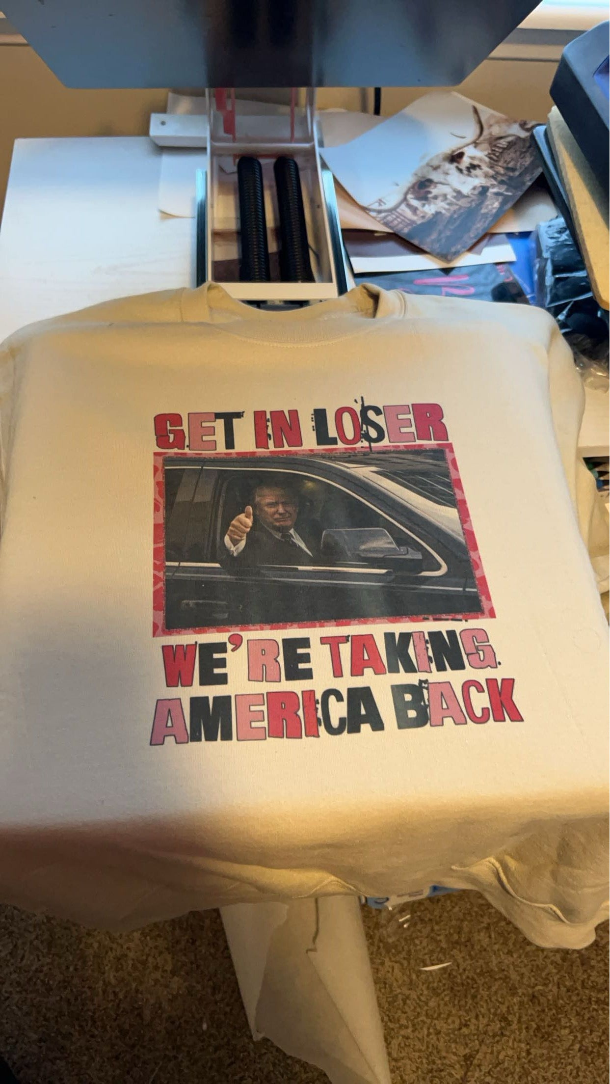 Get In Losers Were Taking America Back (Pink)