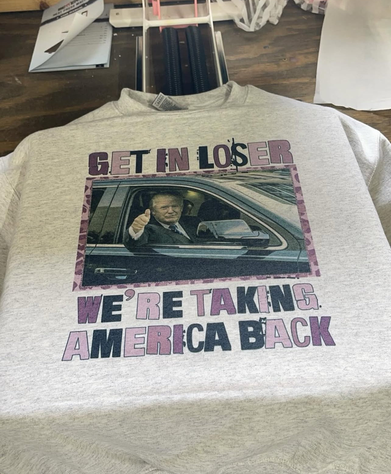 Get In Loser Were Taking America Back (Purple)