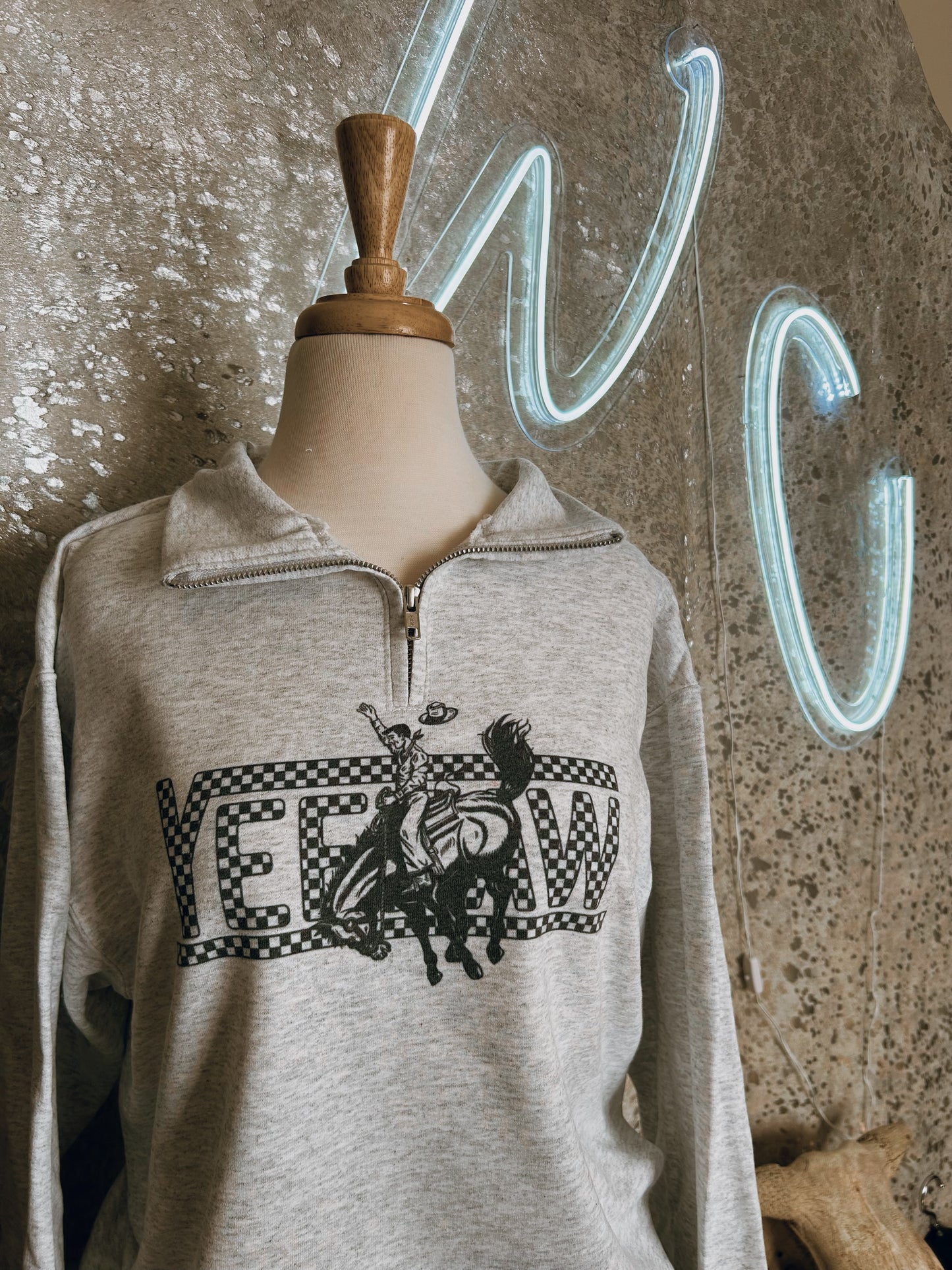 YeeHaw Bronc Rider Quarter Zip