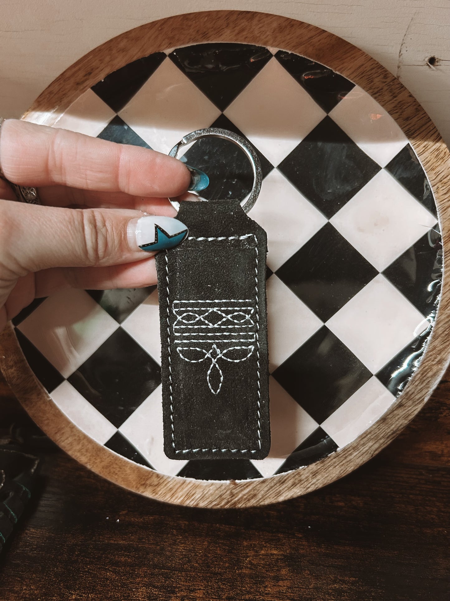 Boot Stitch Key Chain