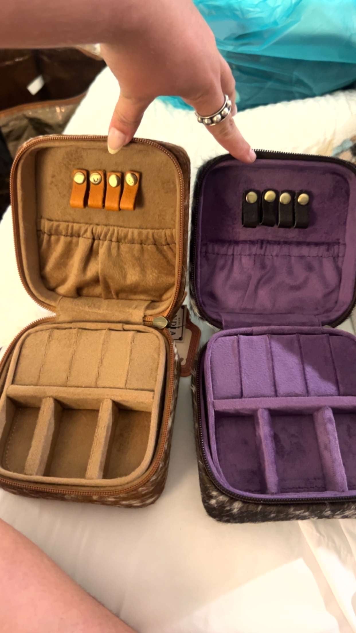 Cowhide Jewelry Cases