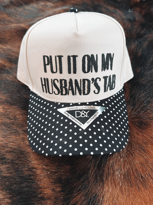 Put It On My Husbands Tab Polka Dot Bill Hat