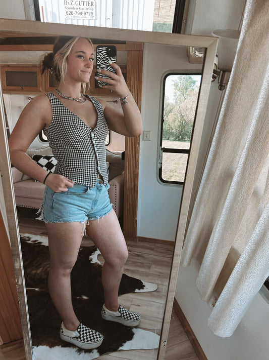 Checker Babe Top