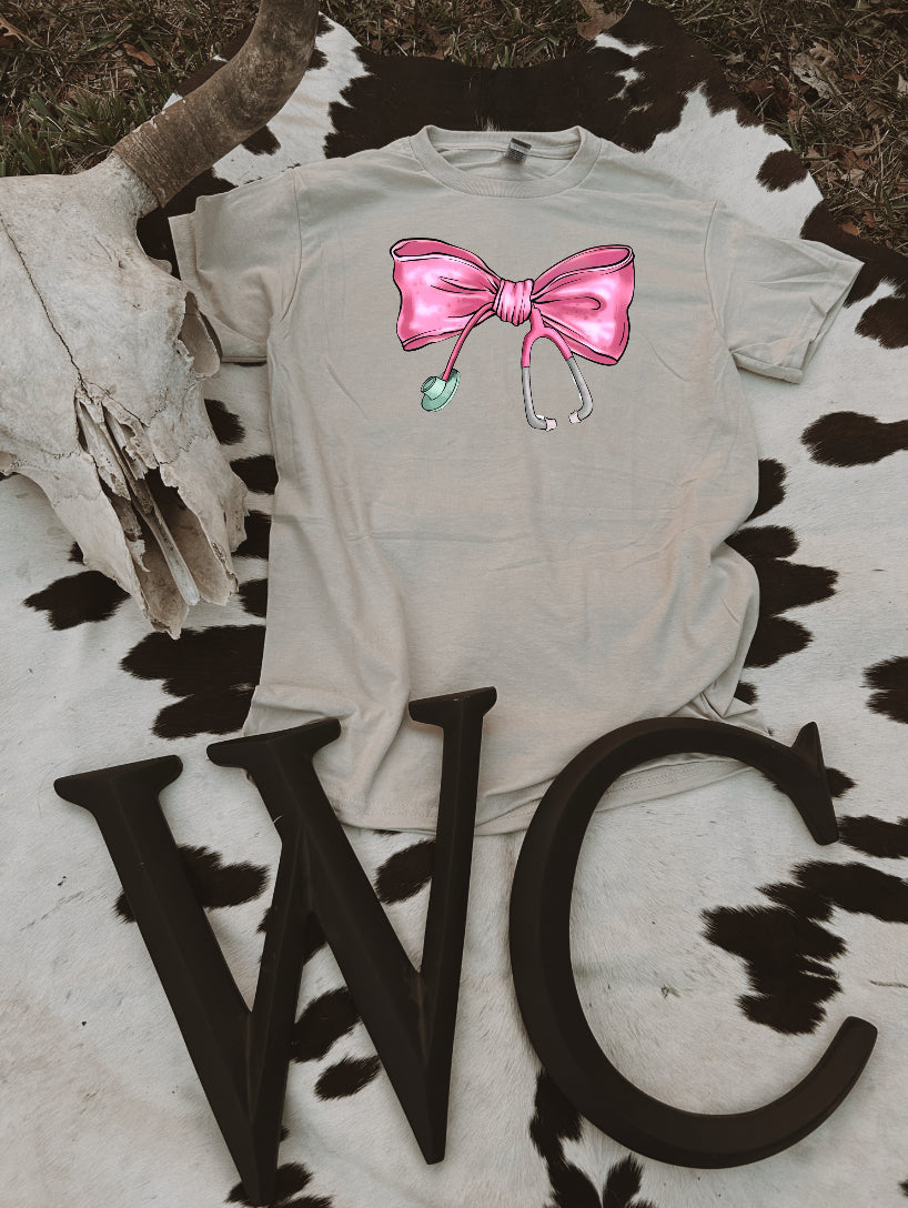 Pink Bow Stethoscope