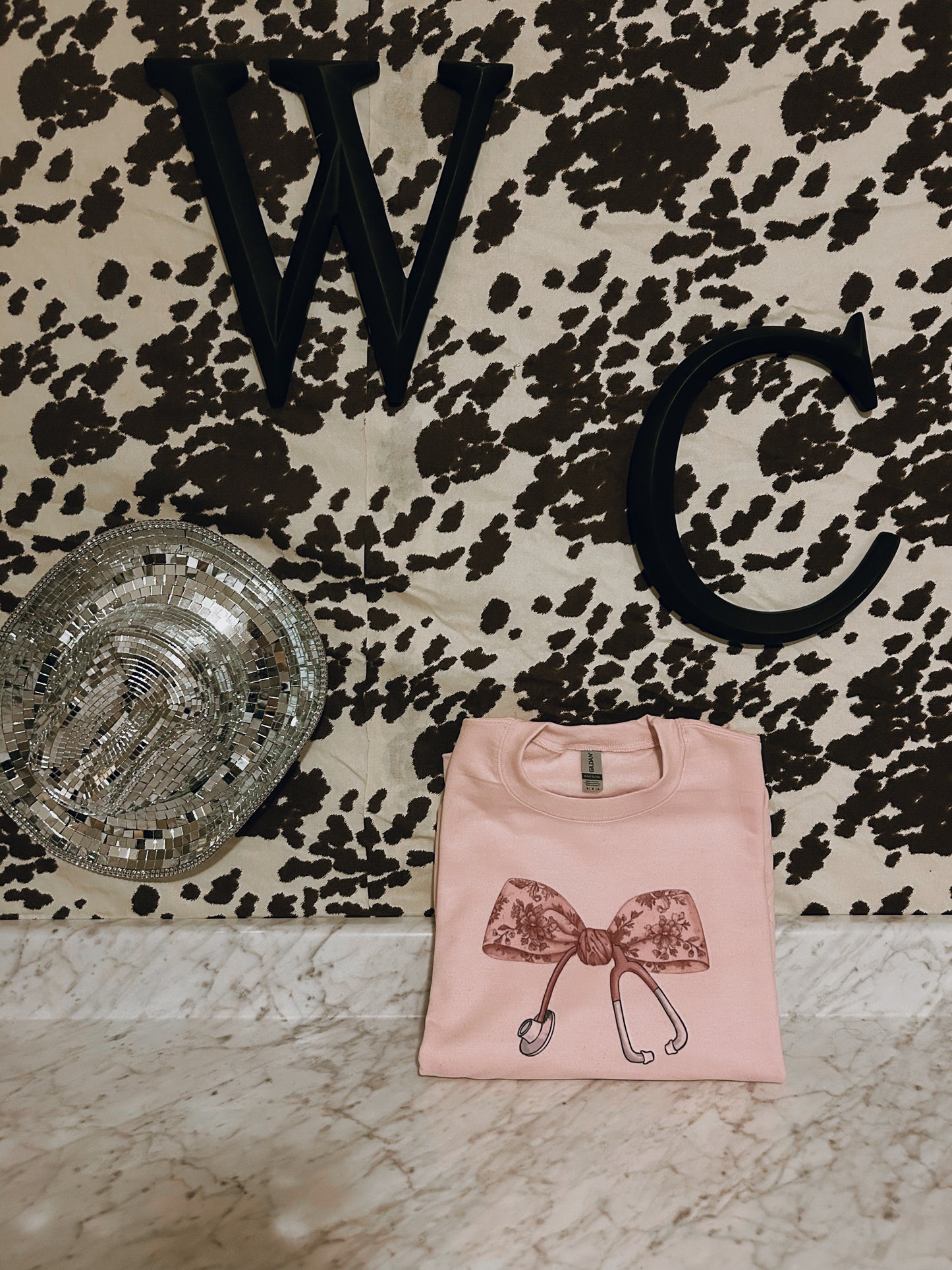 Pink Floral Bow Stethoscope