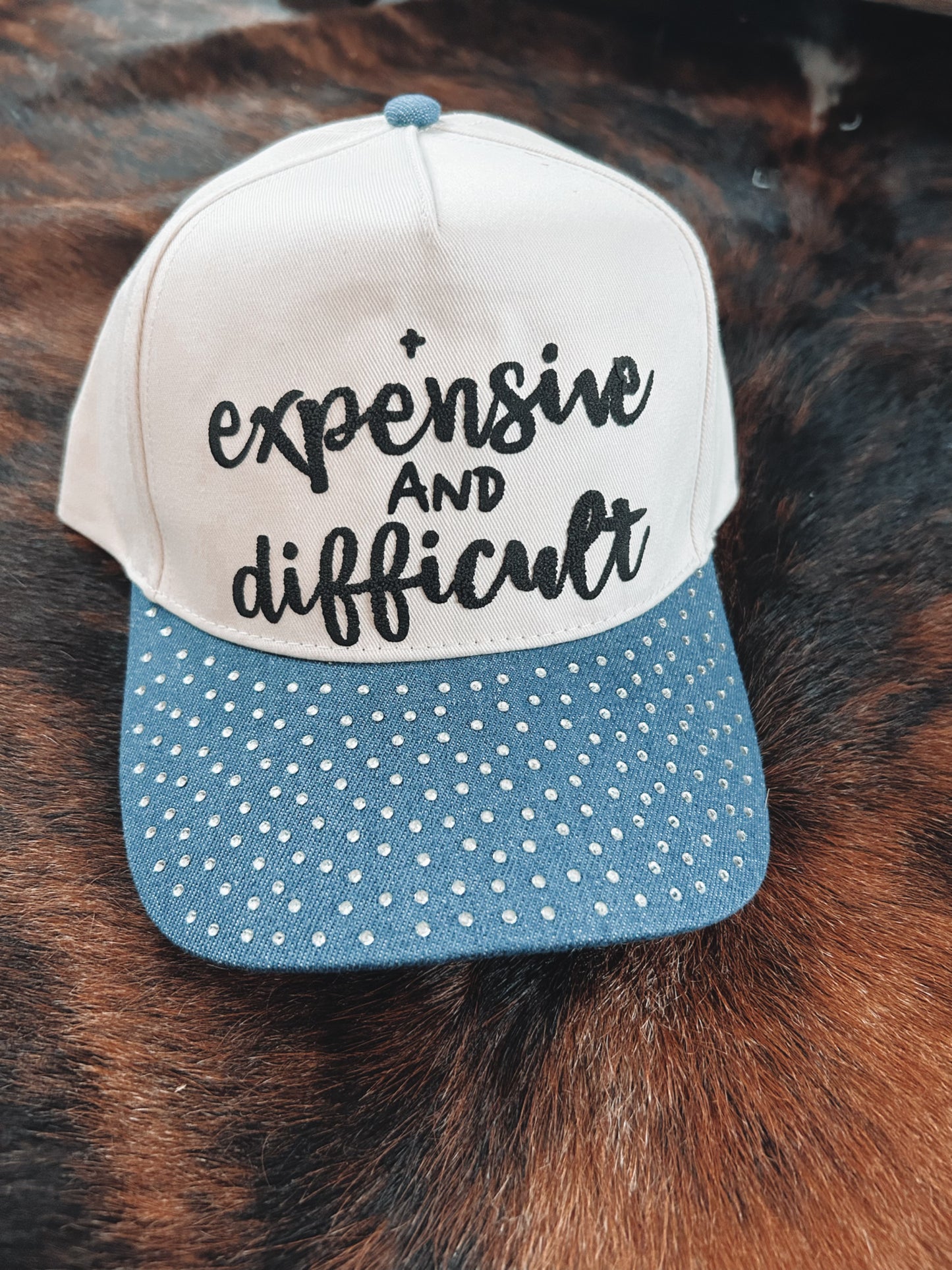 Expensive & Difficult Rhinestone Bill Hat