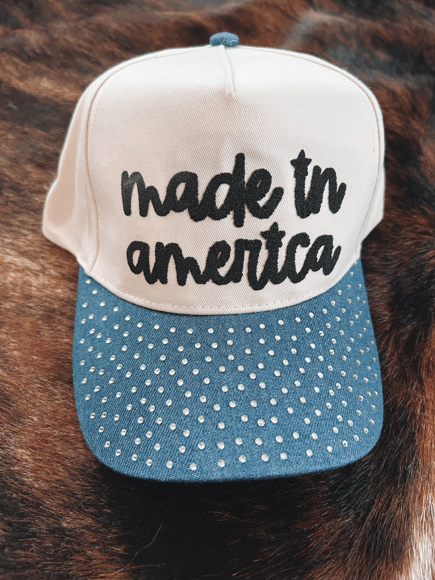 Made In America Rhinestone Hat