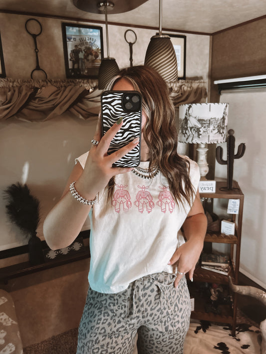 Pink Cowboys Muscle Tee