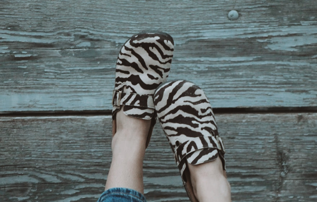 Zebra Slip On Shoes
