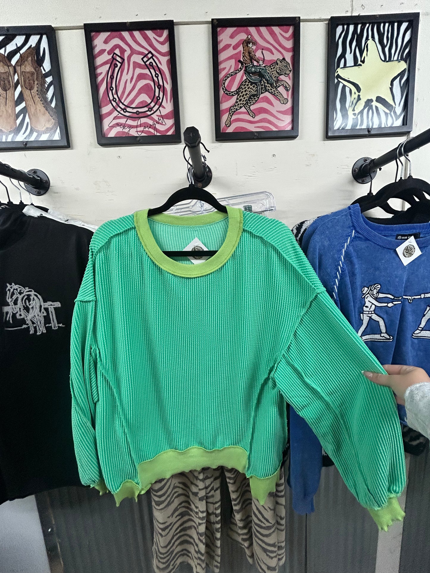 Green Long Sleeve Top