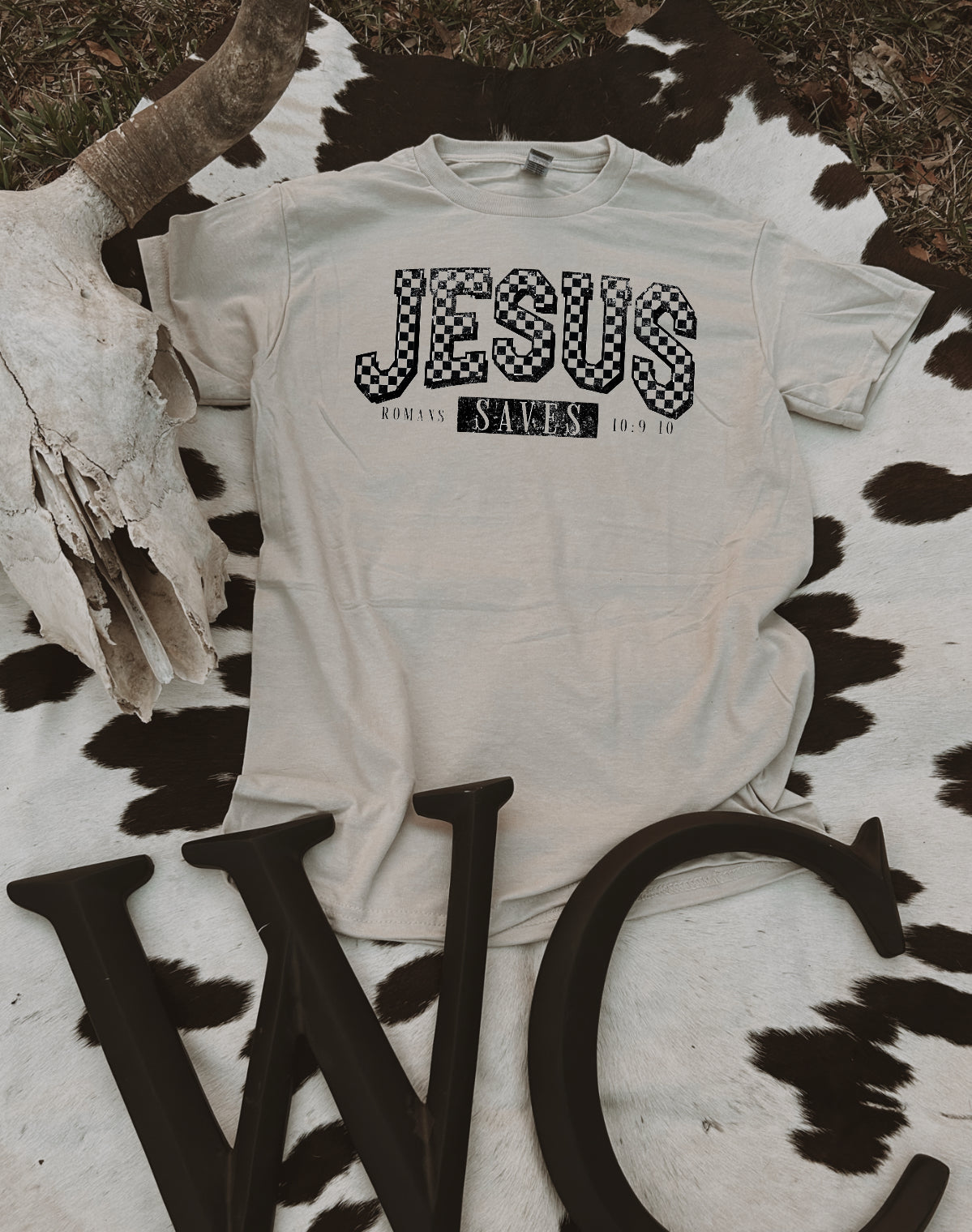 Jesus Saves Checkered